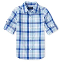 Boys Plaid Poplin Button Down Shirt2